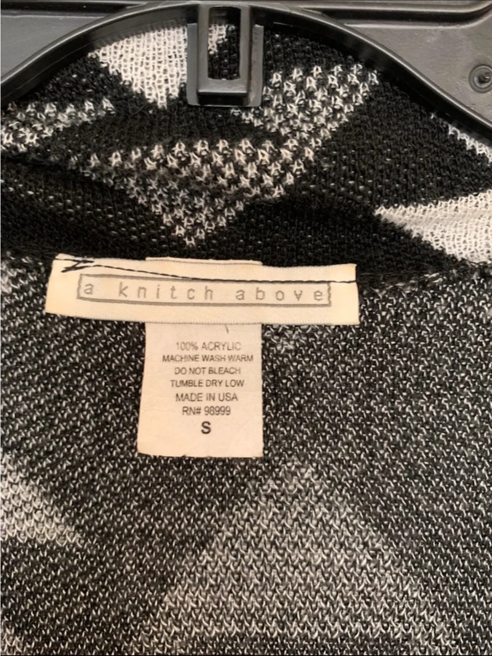 A Knitch Above Black & Gray Aztec Open-Front Women's Cardigan